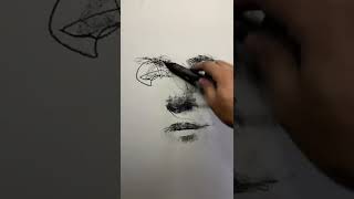 Expressive charcoal drawing