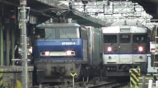 JR貨物 EF200-4号機(吹) 貨物列車1055レ 広島～横川 2011.8