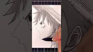 【ワンピース】ルフィの輪郭を描く！#shorts