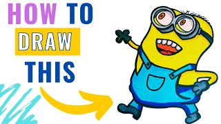Cartoon Drawing For Kids | How To Draw A Minion | Draw A Minion Easy Step By Step!