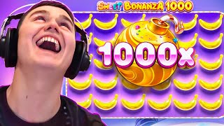 🍌ПОЙМАЛ ПОЛЯНУ БАНАНОВ В SWEET BONANZA 1000! ЗАНОСЫ В СВИТ БОНАНЗЕ ПОЙМАЛ 1000Х ЗАНОСЫ!