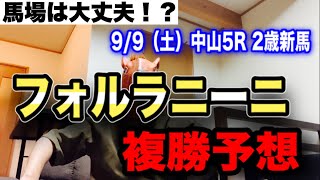 【9/9（土）中山5R】フォルラニーニ複勝予想【競馬】【ギャンブル】