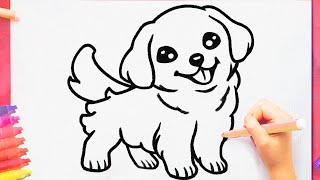 How to draw a Puppy Dog easy