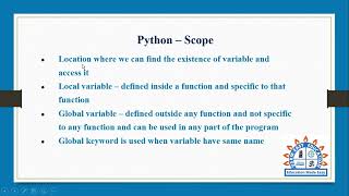 Scope in Python programming in Tamil