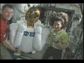 station crew unpacks robonaut