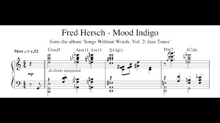 Fred Hersch - Mood Indigo - Piano Transcription (Sheet Music in Description)