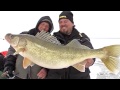 John Gillespie catches a monster walleye while ice fishing Lake Erie