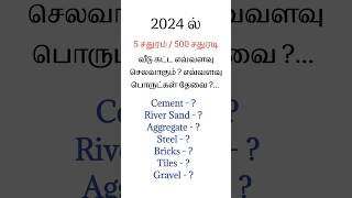 500 Sqft House Plan 5 சதுரம் வீடு கட்ட எவ்வளவு செலவாகும் #shorts #deltabuilders #constructioncost