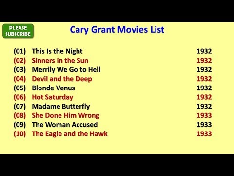 Cary Grant Movies List - YouTube