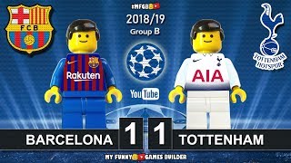 Barcelona vs Tottenham 1-1 • Champions League 2019 (11/12/2018) All Goals Highlights Lego Football