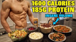 Day of Eating 1600 Calories *Insane Volume* | Super High Protein Diet For Fat L