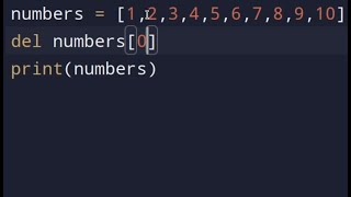 How to DELETE first or last element of a PYTHON list