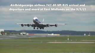 AirBridgecargo airlines 747-8F VP-BJS arrival and departure and more at East Midlands on the 9/5/21