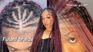 MÉTODO MUITO FÁCIL PARA FAZER FULANI BRAIDS SOZINHA *tribal braids*