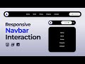 Responsive Navbar Interaction Using HTML CSS JavaScript
