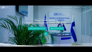 Xalqaro Nordik universiteti online qabulidan o'tish bo'yicha videoyo'riqnoma