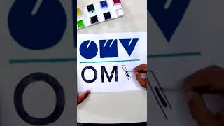 How to draw the OMV logo #OMV #Shorts