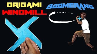 Origami Windmill Boomerang! (Awesome Paper Star Flies Back)