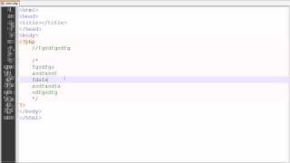 PHP Training - 3 - Comments