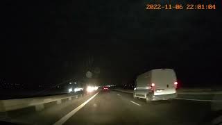 Noaptea pe Autostrada Pitești - București A1, E81