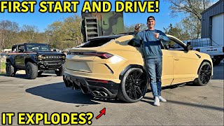 Our Wrecked Lamborghini Urus Finally Starts After Months Of Sitting And Then Explodes!!!