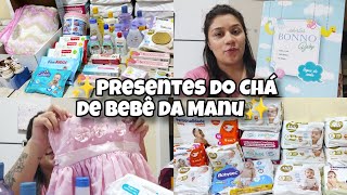 PRESENTES DO CHÁ DE BEBÊ QUE A MANU GANHOU✨|Juliana Borba