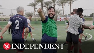 England and France fans have friendly game in Qatar ahead of World Cup clash