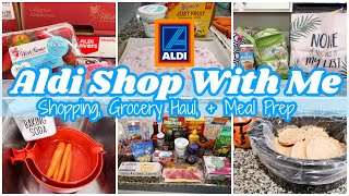NEW ALDI GROCERY HAUL | ALDI SHOP WITH ME, GROCERY HAUL, + MEAL PREP