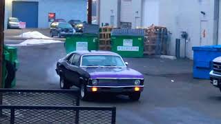 Krazy Purple 1970 Chevy Nova w/350 burnout