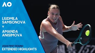 Liudmila Samsonova v Amanda Anisimova Extended Highlights | Australian Open 2024 First Round