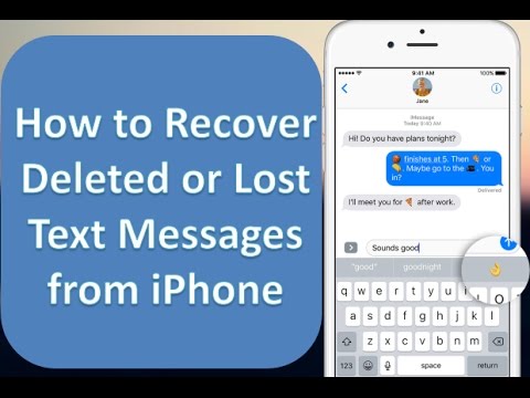 How to Recover Deleted Text Messages on iPhone 7/6/6s/6 Plus/6s Plus/5s/5c/5/SE How to Recover Deleted Text Messages on iPhone 7/6/6s/6 Plus/6s Plus/5s/5c/5/SE