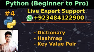 Python tutorials # 4 | Python Dictionaries Tutorial | Key value Pair Concept in Hashmap