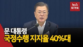 문 대통령 국정수행 지지율 40%대