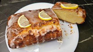 Homemade Lemon Cake with lemon glaze. Cytrynowe ciasto z cytrynową polewą.