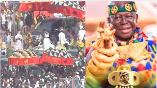 LIVE - Otumfour Osei Tutu!! And Entourage Arrive At Black Star Square In Amazing Style. Video