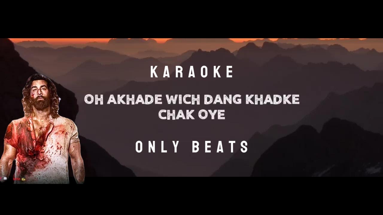 ARJAN VAILLY KARAOKE WITH LYRICS ANIMAL | Ranbir Kapoor | Sandeep Vanga ...