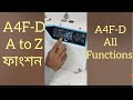 A4F-D Single Needle (P/M) A-Z basic information of Display & Parameters Functions.