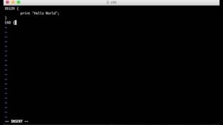 "Hello World" in Awk