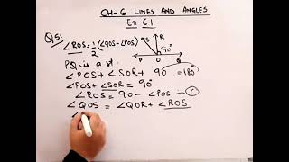 In Fig 6.17,POQ is line,Ray OR is perpendicular to line PQ I OS is another ray lying between ray OP