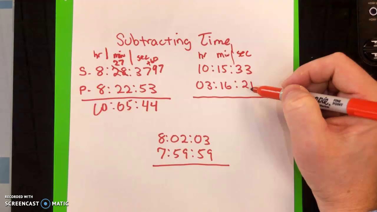 Subtracting Time - YouTube