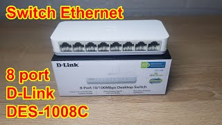 Giới thiệu bộ chia mạng Switch D-Link DES-1008C 8 port 10/100 Mbps