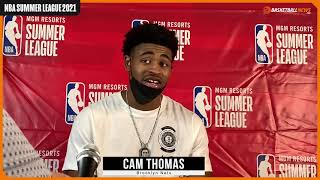 Brooklyn Nets' Cam Thomas Discusses NBA Summer League Performance
