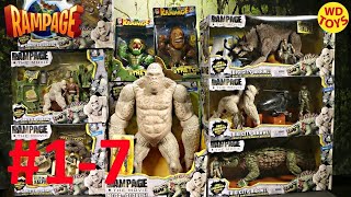 New 10 Rampage The Movie Toys Unboxing Unbox Compare to King Kong Skull Island  1-7