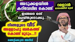 അടുക്കളയിൽ കറിവേപ്പില കൊണ്ട് ഇങ്ങനെ ഒന്ന് ചെയ്തുനോക്കൂ..നിങ്ങളുടെ വീട് അള്ളാഹു ബർകത്ത് കൊണ്ട് മൂടും.