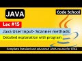 User input in java | Scanner class in java in hindi | Java full course in hindi | Java Tutorial #15