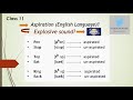 class 11 aspiration in english more examples aspirated u0026 un aspirated urdu hindi