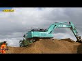 kobelco sk500lc excavator in a quarry