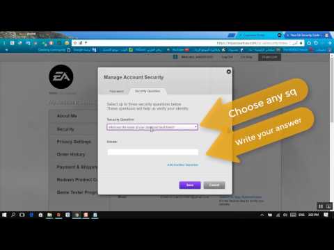 How to change origin security question How to change origin security question