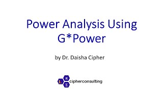 How to Perform Power Analyses Using G*Power