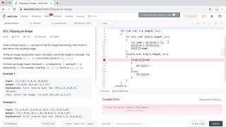 LeetCode - 832 Flipping an Image - Java